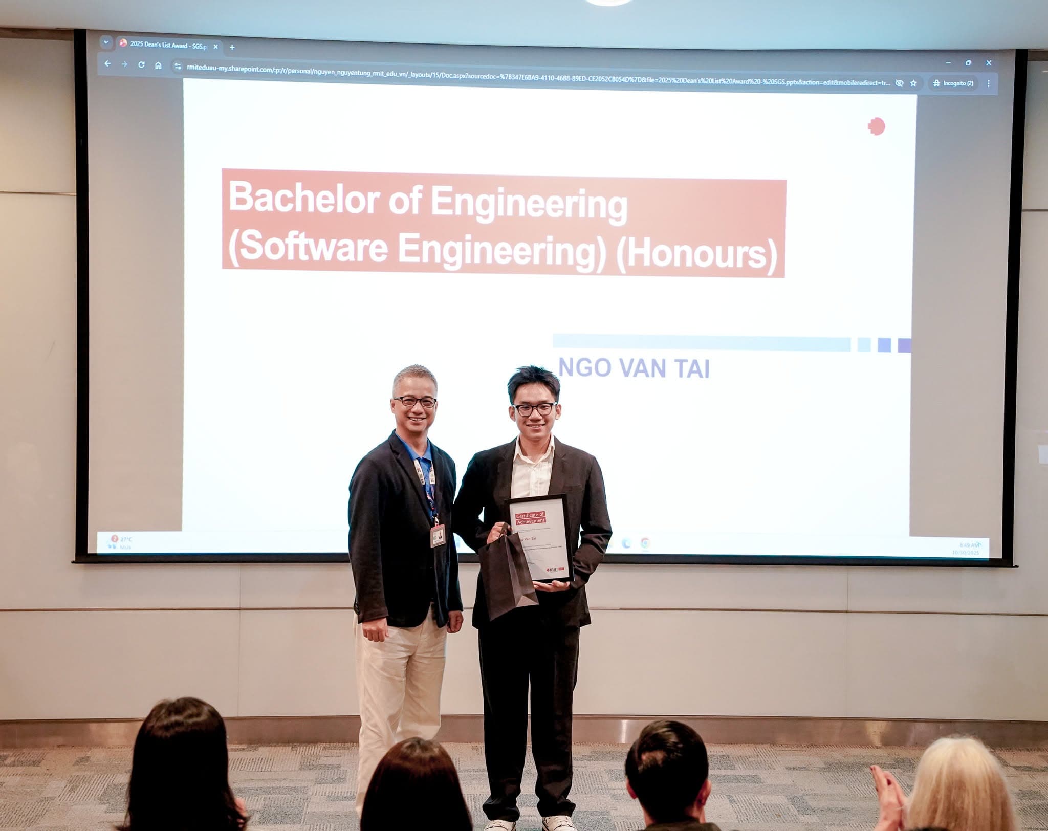 2025 SSET Dean's List Award